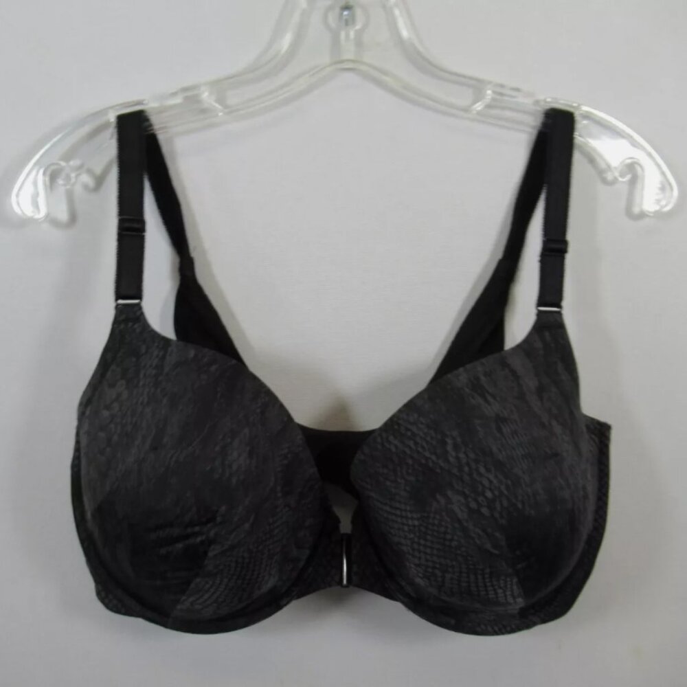 Torrid 360 Back Smoothing Bra 40G Snakeskin Print Underwire Front Close
